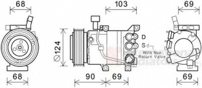 VAN WEZEL 8200k421 -  Компрессор, кондиционер
